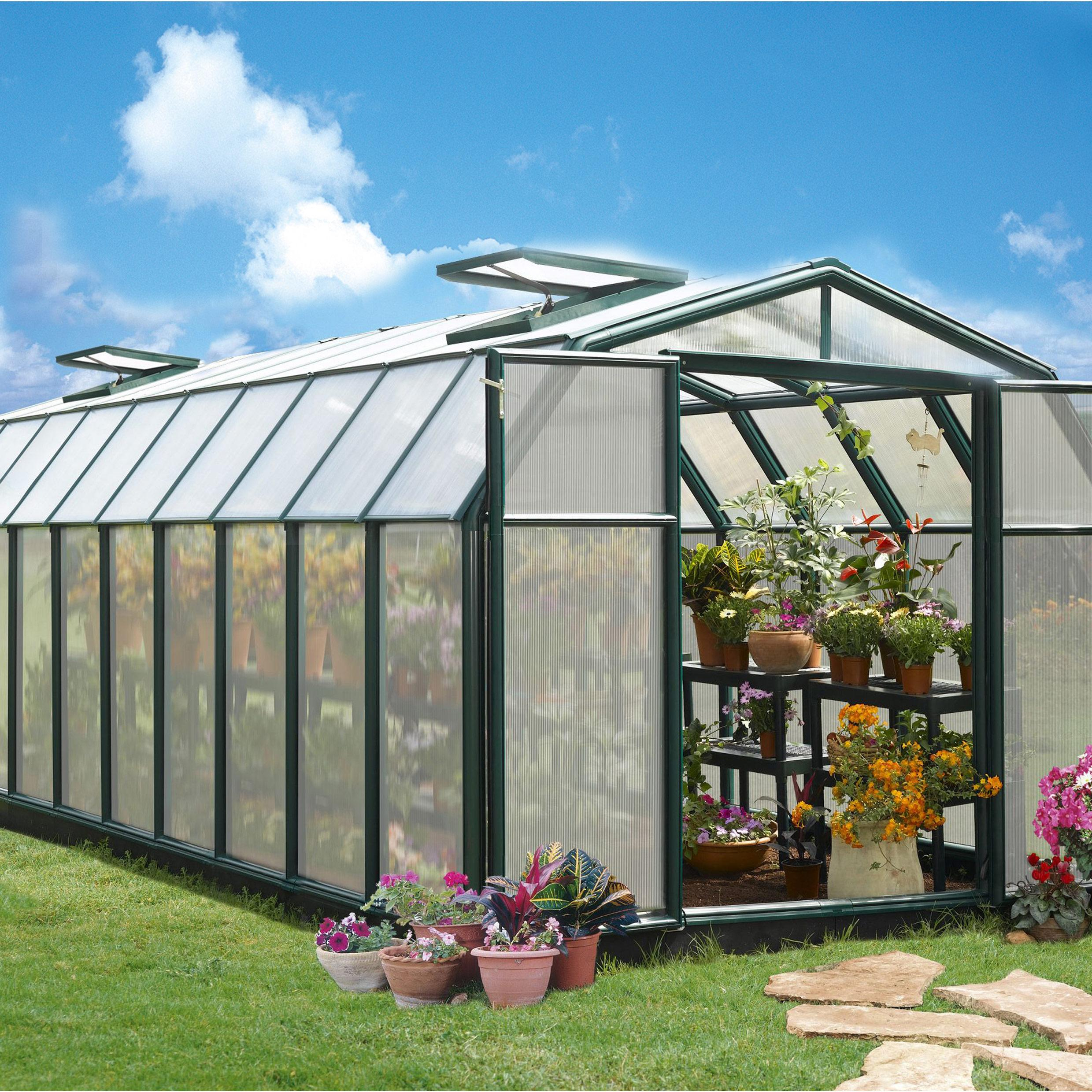 Serre De Jardin Hobby Gardener 16.5 M², Aluminium Et ... concernant Serre De Jardin Polycarbonate