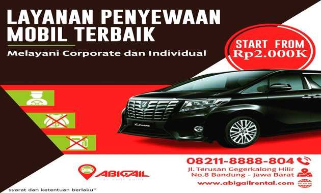 TOP 27 Tempat Rental Mobil di Bandung Murah 24 Jam Lepas Kunci