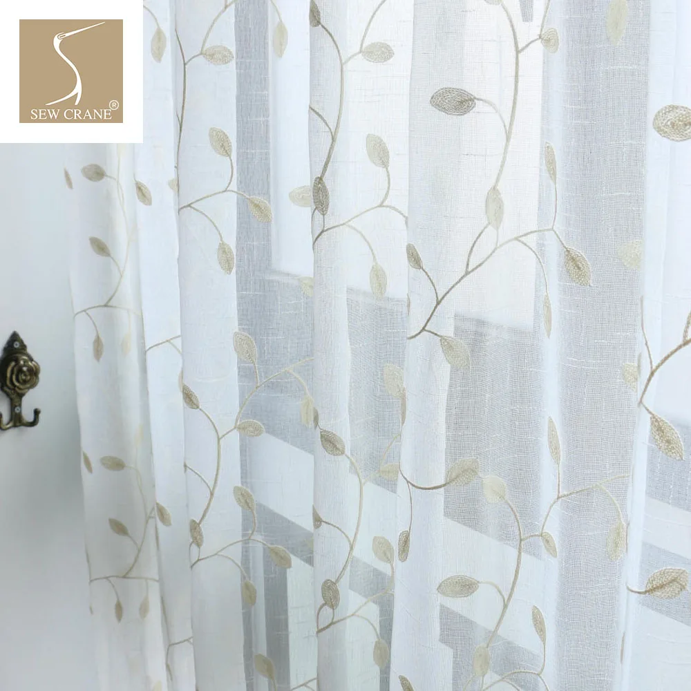 Aliexpress.com : Buy 280cm Wide Foral Embroidery Linen Sheer Curtain