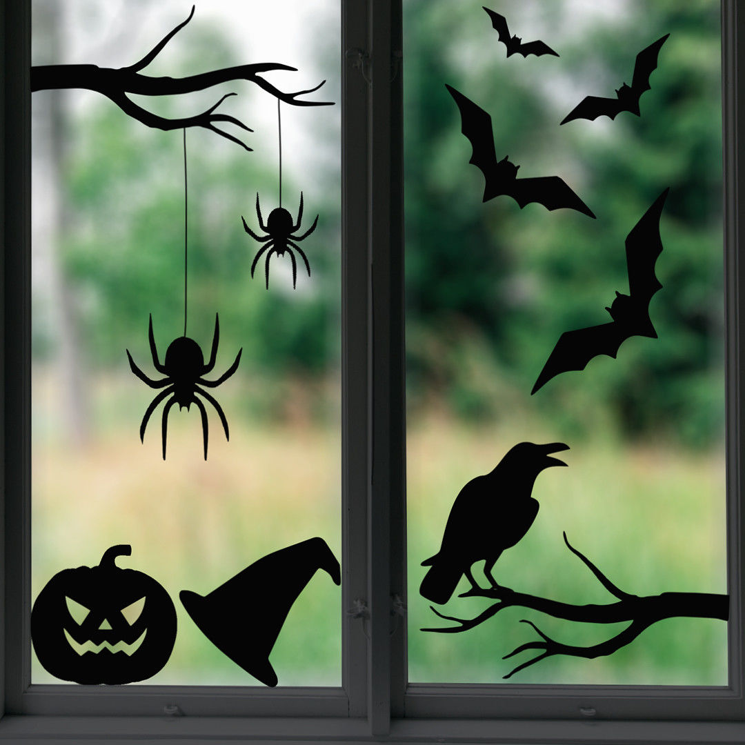 Gruselig-schöne Fensterdeko: Kostenlose Halloween Fensterbilder zum Ausmalen!