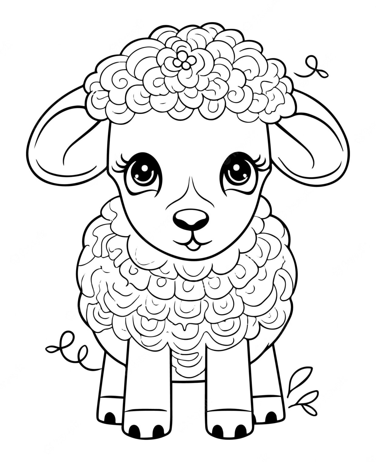 Schaf-Silhouette Ausmalbilder: Entspannung und Kreativität für Groß und Klein