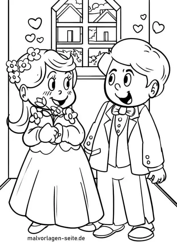 Hochzeitsbilder Lustig: Ausmalbilder für Groß & Klein zum Hochzeitsspaß!