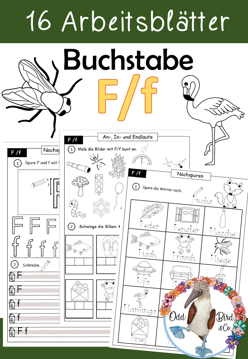 Buchstabe F: Ausmalbilder für die Grundschule – Spaß und Lernen vereint!