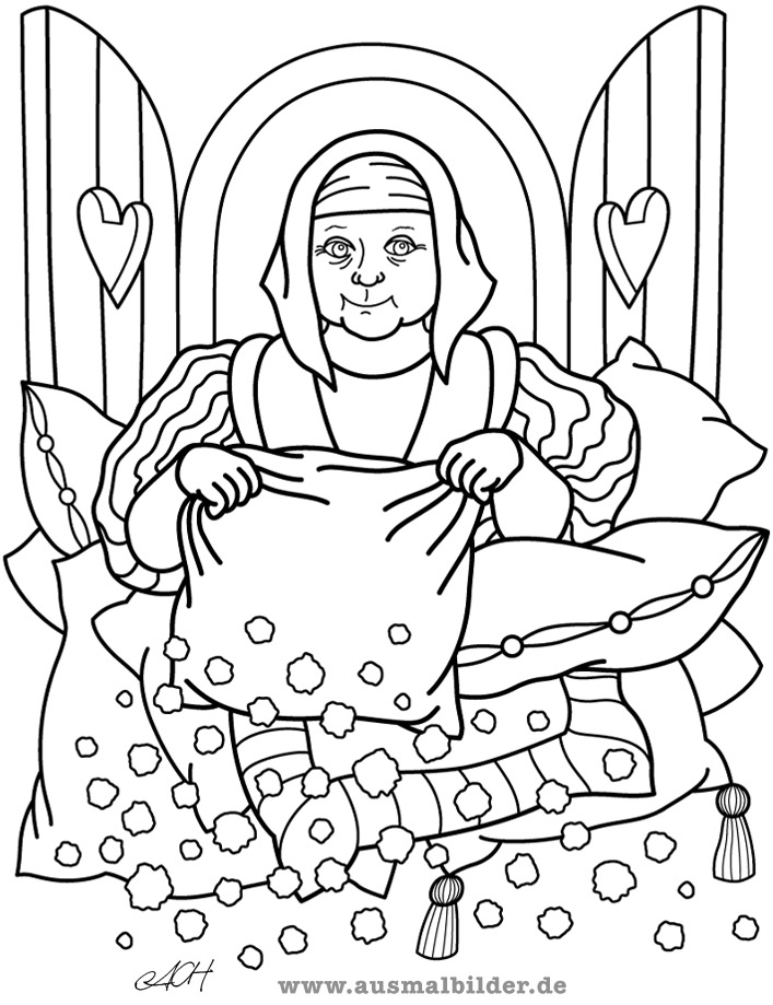 Frau Holle zum Ausmalen: Märchenhafte Entspannung für Jung und Alt!