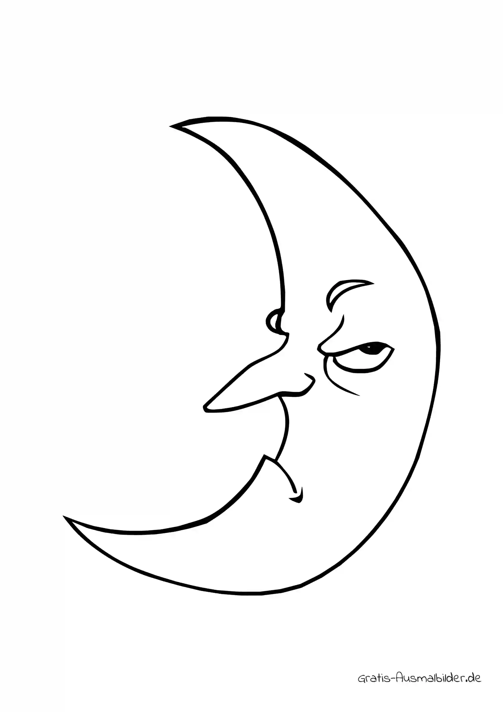 Halbmond-Magie: Kostenlose Ausmalbilder für Groß und Klein!