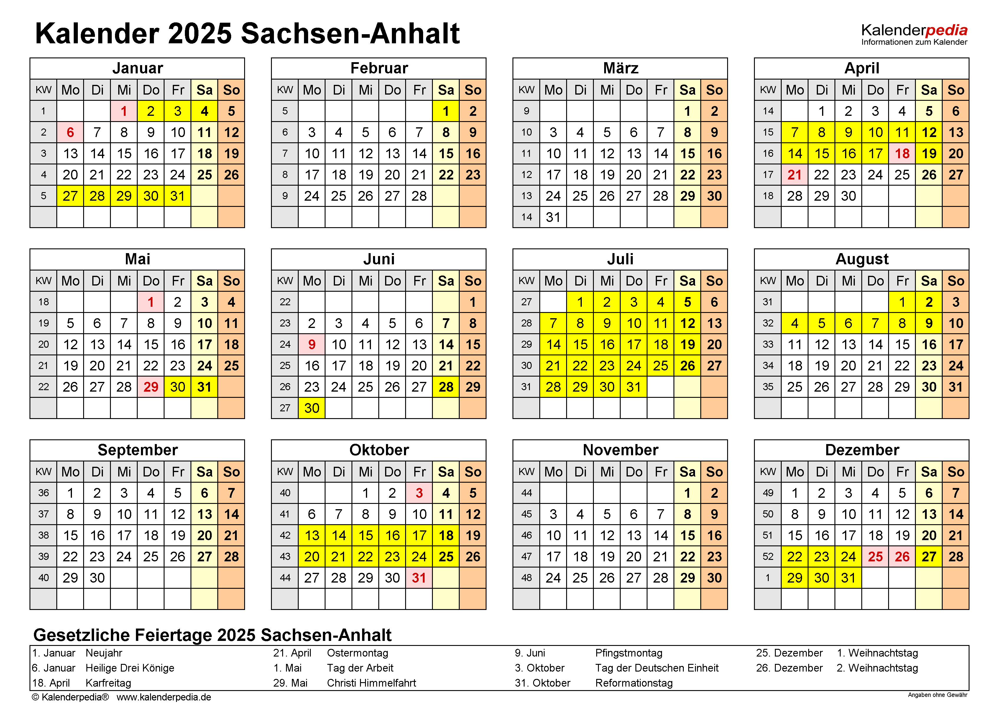 feiertage 2025 sachsen anhalt