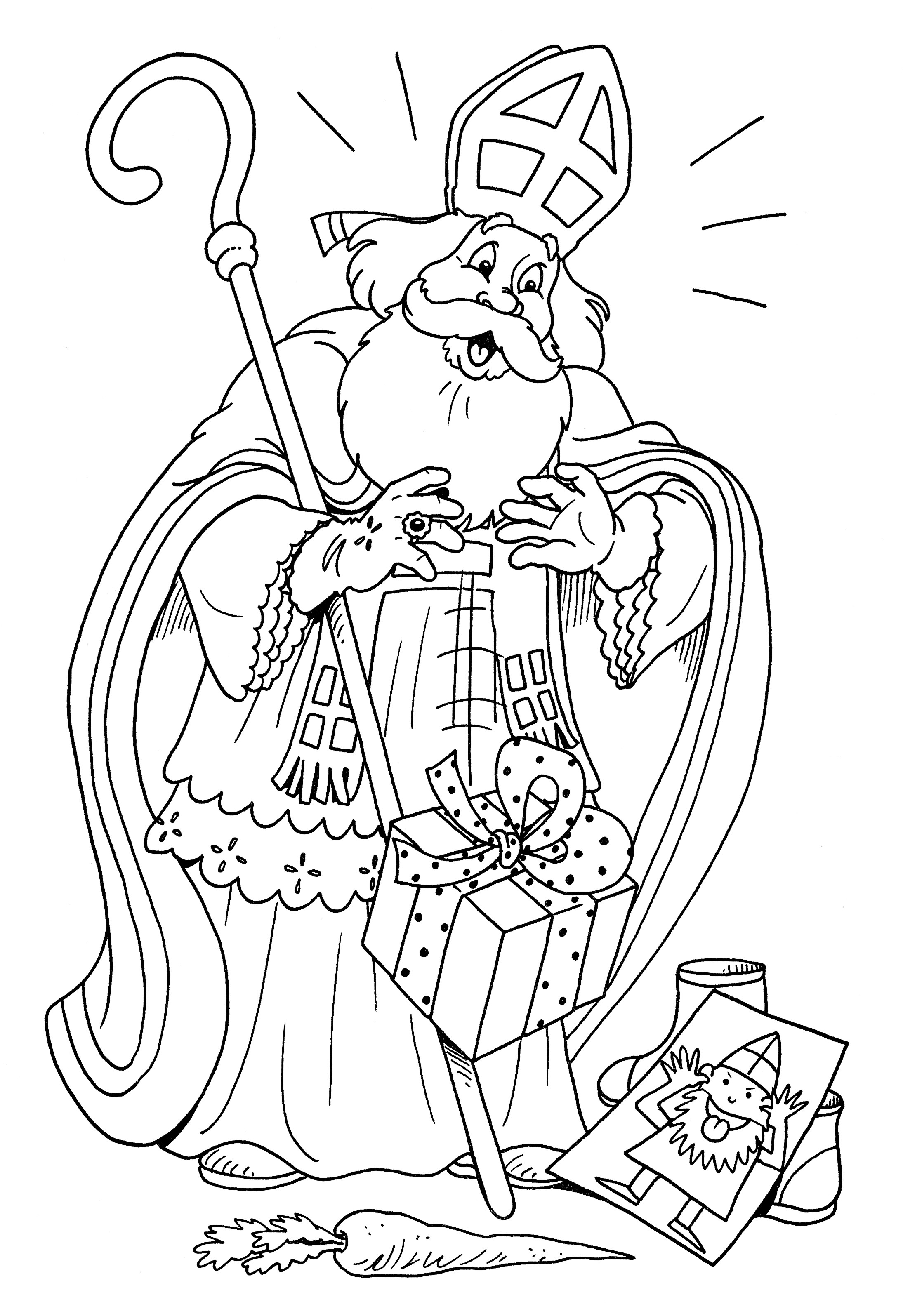 Katharina Kindergarten St. Nikolaus: Ausmalbilder zum Fest der Liebe und des Teilens! (Free Coloring Pages for St. Nicholas Day)