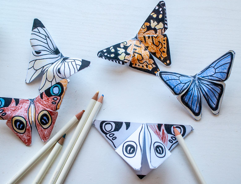 Schmetterlinge falten und ausmalen: Eine kreative Reise für Groß und Klein!