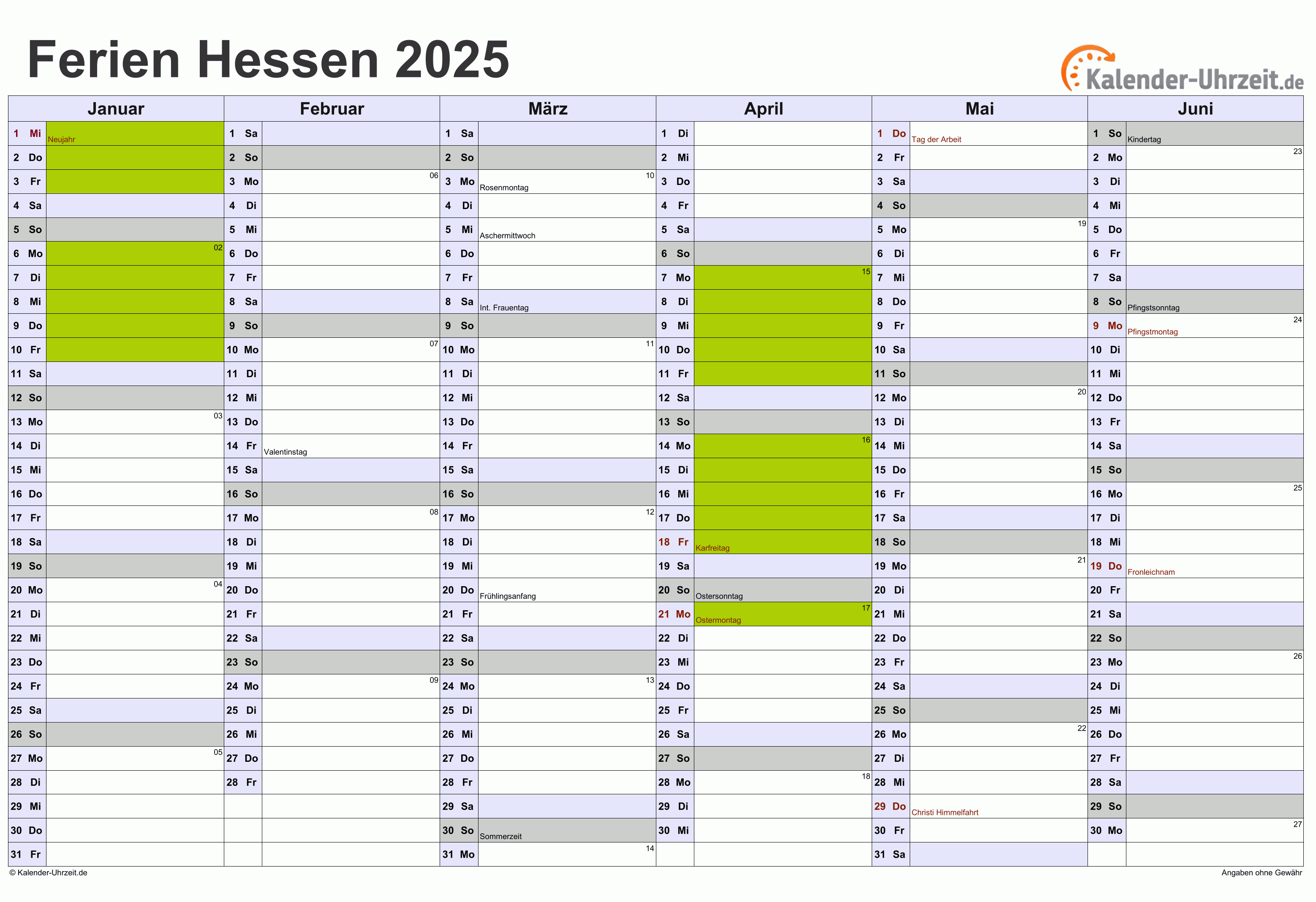 hessen herbstferien 2025
