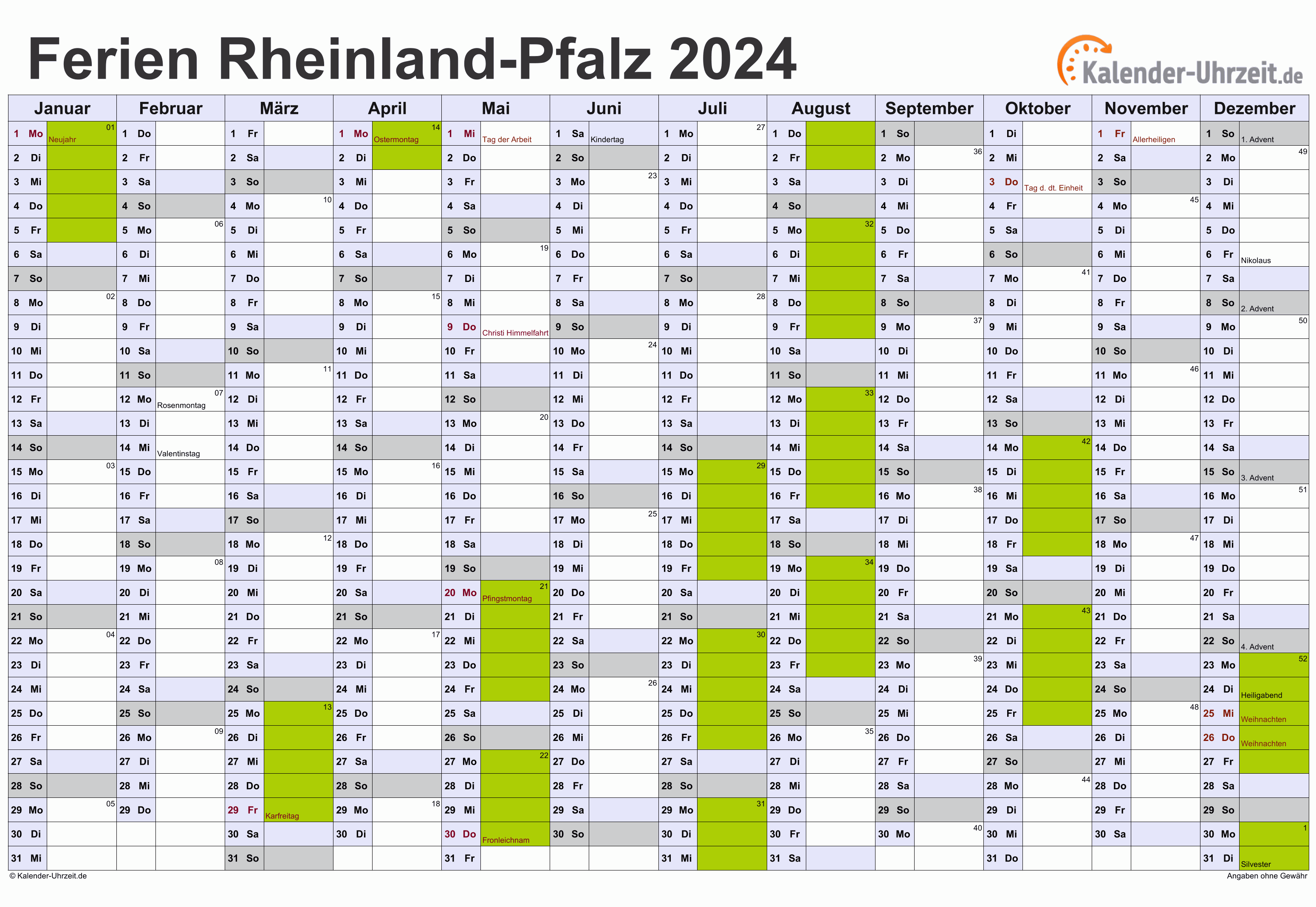 schulferien rheinland pfalz