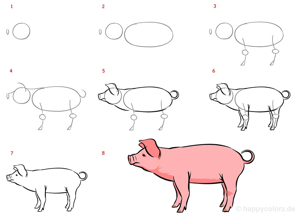 Schweine Gezeichnet: Ausmalbilder für Groß und Klein – Kostenlos & Kreativ!