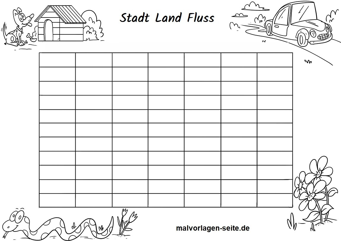 Stadt, Land, Fluss, Vollpfosten: Ausmalbilder zum Download & kreative Gestaltungsideen!