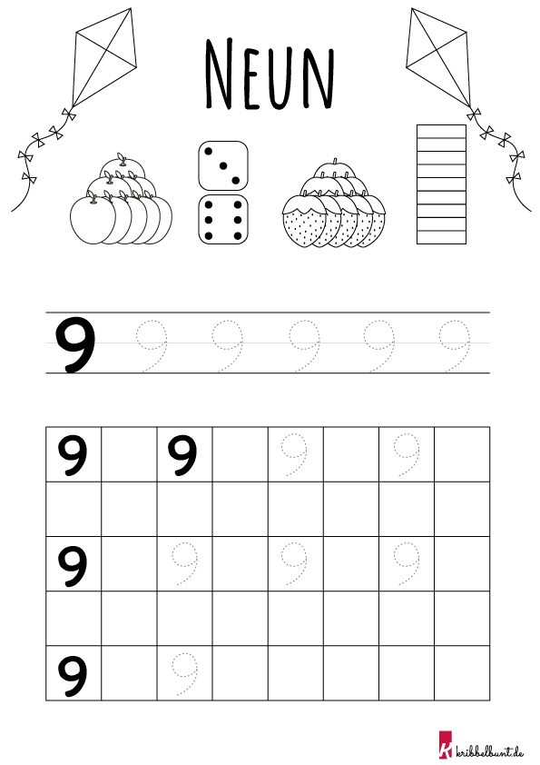Zahlen Schreiben Üben mit Spaß: Kostenlose Ausmalbilder für Kinder und Erwachsene!