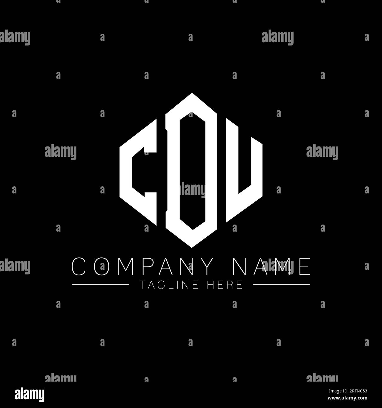 CDU letter logo design with polygon shape. CDU polygon and cube shape