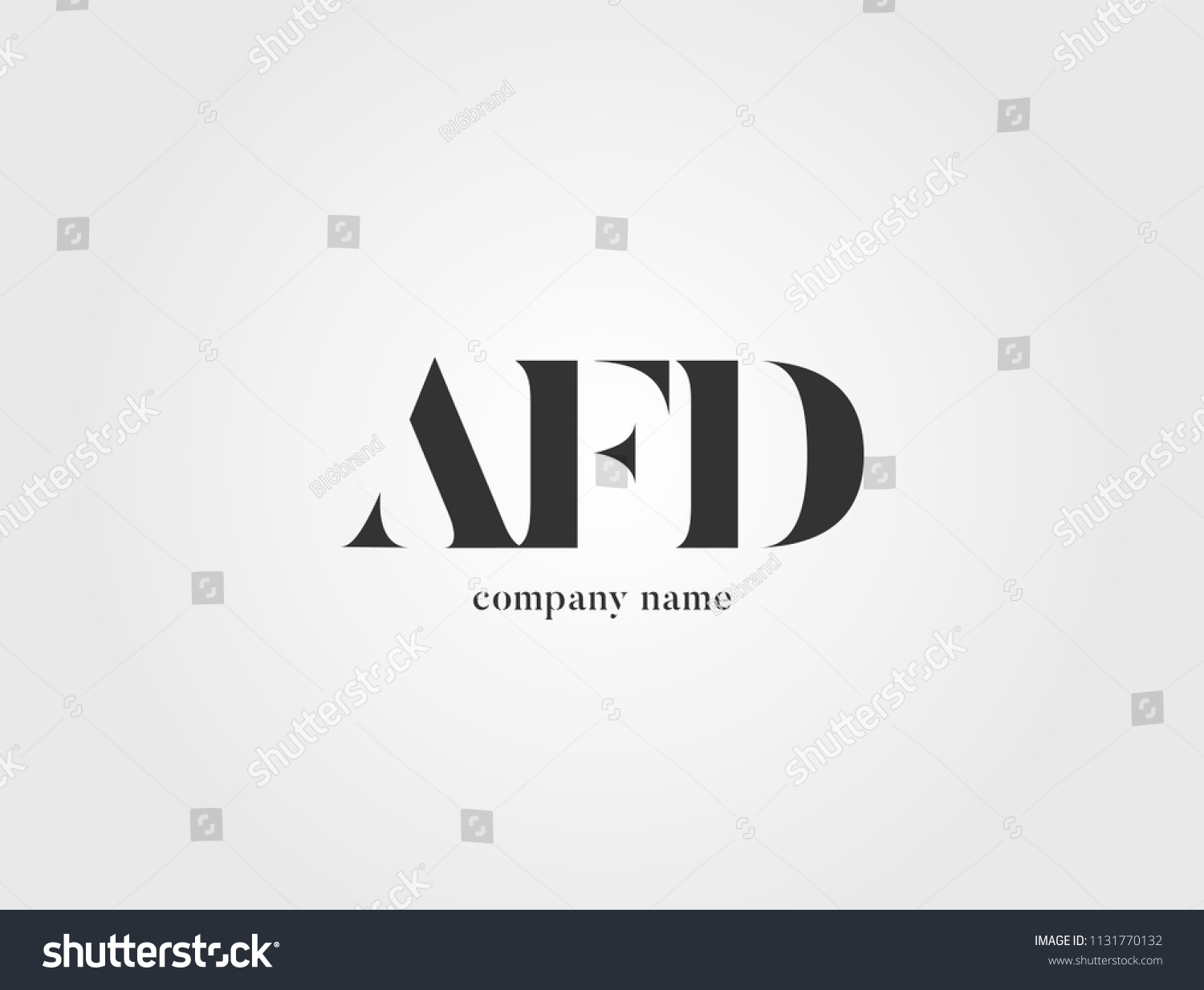 Letters Afd F D Logo Icon Stock Vector (Royalty Free) 1131770132